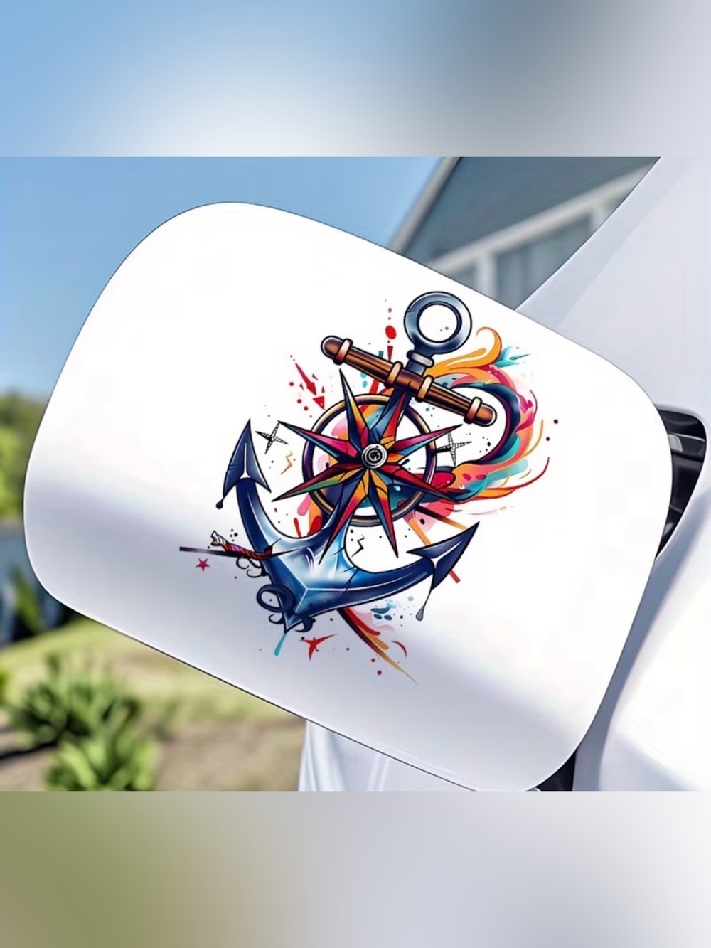 Amazon Multicolor Anchor and Compass Sticker - Picture 5 of 6